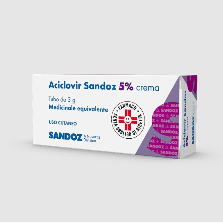 Aciclovir Sandoz 5% Crema Antivirale 3 g