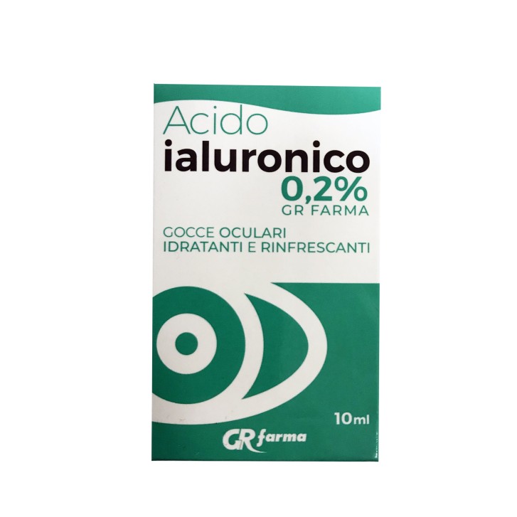 GR Farma Gocce Oculari Idratanti e Rinfrescanti all'Acido Ialuronico 10 ml
