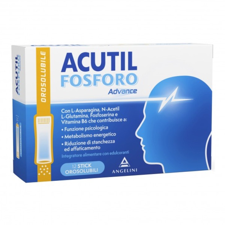 Acutil Fosforo Advance 12 stick orosolubili - Integratore per il benessere della Mente