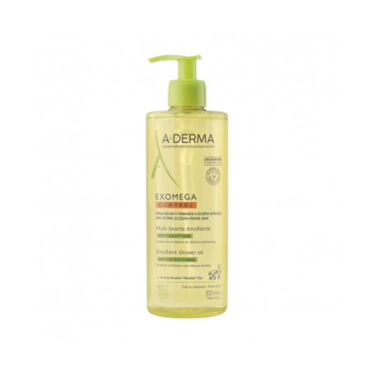 A-Derma Exomega Control Olio lavante emolliente anti-grattage 500ml