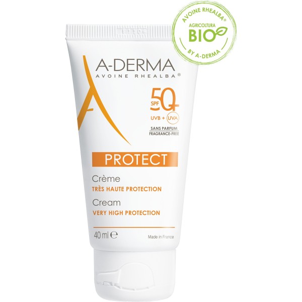 A-Derma Protect Crema Solare Senza Profumo SPF 50+ Tubo 40 ml