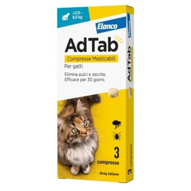 Adtab 48 mg Gatti 2-8KG 3 compresse