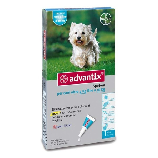Advantix Spot-On Cani da 4 a 10 kg 1 Pipetta Monodose