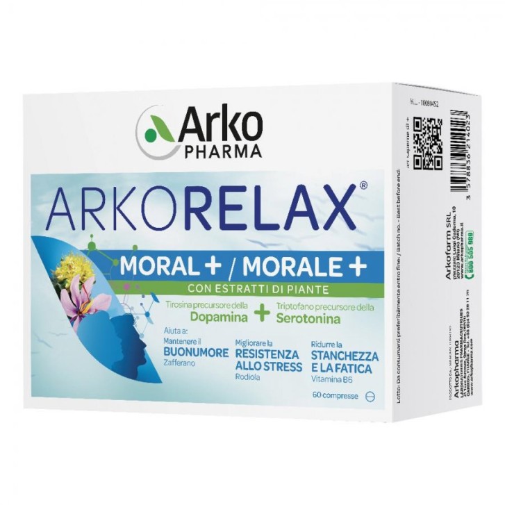 Arkorelax Moral + 60 compresse - Integratore per il buon Umore e lo Stress