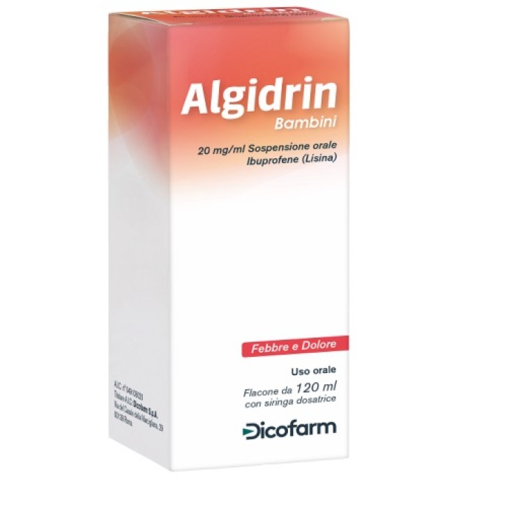 Algidrin Bambini Ibuprofene per Febbre e Dolore 120 ml