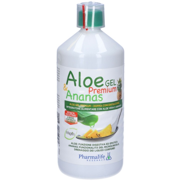 Aloe Gel Premium Ananas 1 Litro - Integratore per Digestione e Depurazione