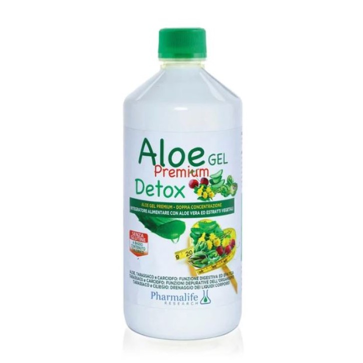 Aloe Gel Premium Detox 1 L - Integratore per digestione e drenaggio