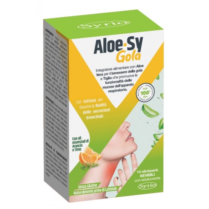 Syrio Aloe Gola 14 Stick Bevibili - Integratore Alimentare