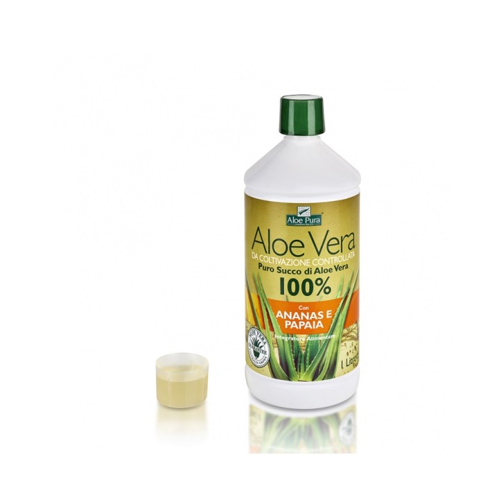 Optima Aloe Vera Succo Ananas e Papaya 1000 ml - Integratore Gastrointestinale