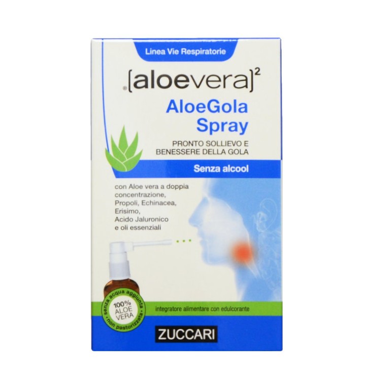 Zuccari AloeVera2 AloeGola Spray 30 ml - Spray Benessere della gola