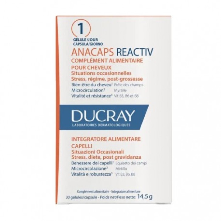 Ducray Anacaps Reactiv 30 capsule - Integratore Anticaduta Occasionale Capelli