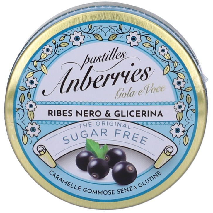 Anberries Classiche Ribes Nero e Glicerina Senza Zucchero 50 g