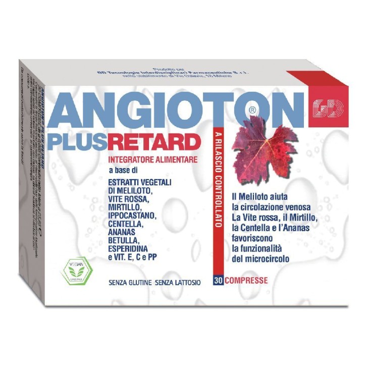 Angioton Plus Retard 30 Compresse - Integratore per microcircolo e gambe