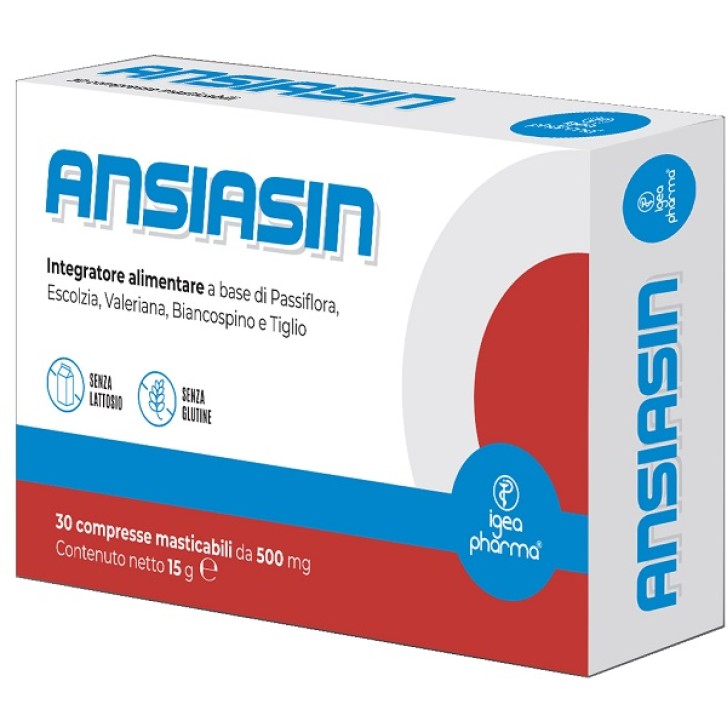 Ansiasin 30 compresse - Integratore Relax e Benessere Mentale
