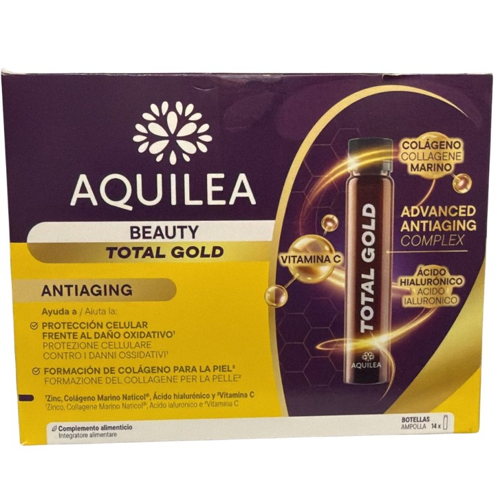 Aquilea Beauty Total Gold 14 ampolle - Integratore Antiage