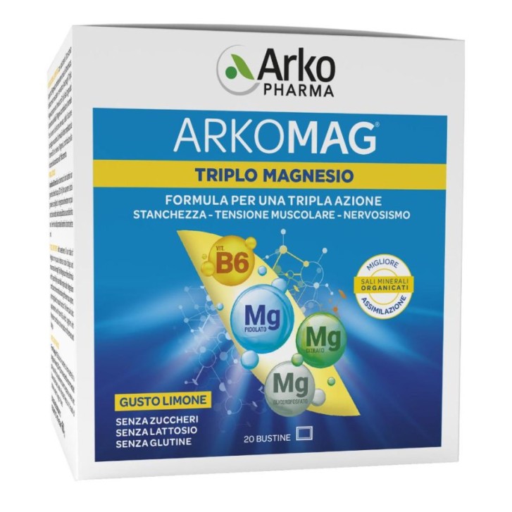 Arkomag Triplo Magnesio 20 bustine - Integratore Alimentare