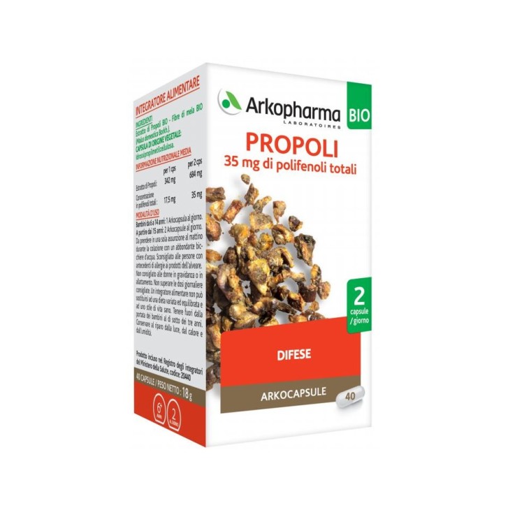 Arkocapsule Propoli Bio 40 Capsule - Integratore Antiossidante