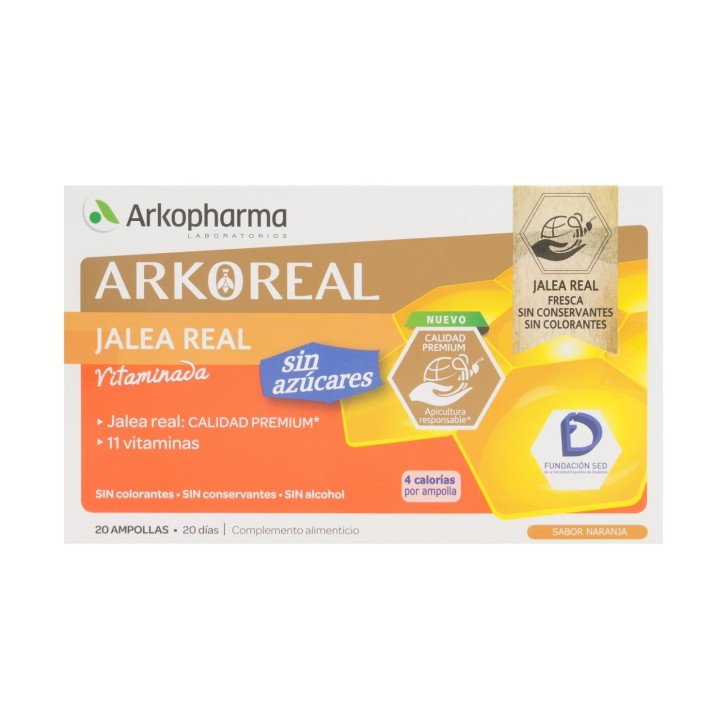 Arkoroyal Pappa Reale 2500 mg 10 Fiale - Integratore Difese Immunitarie Senza Zucchero
