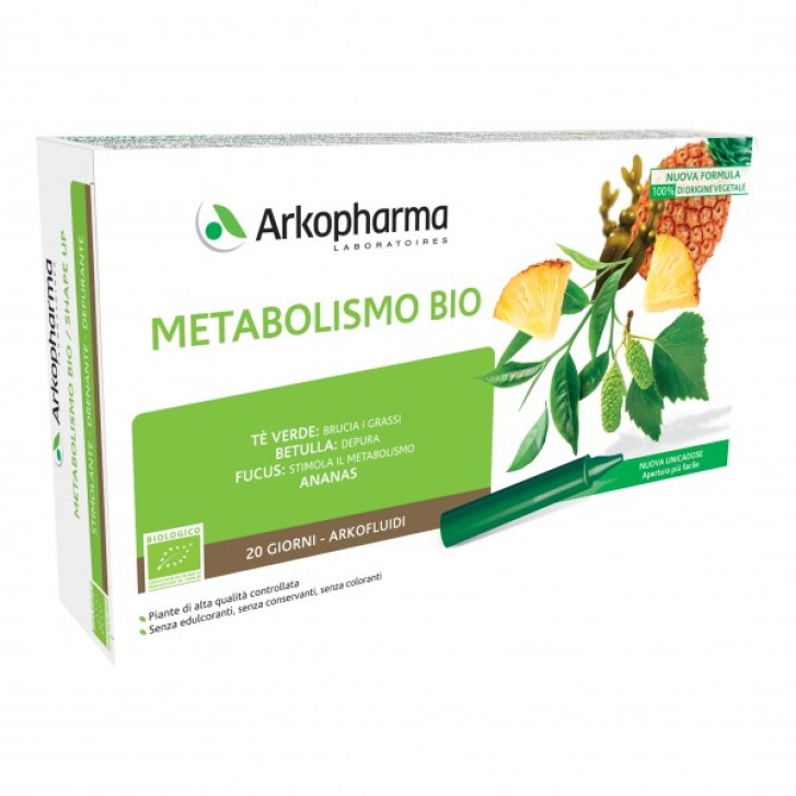 Arkofluidi Metabolismo Bio 20 Flaconcini - Integratore Equilibrio Corporeo