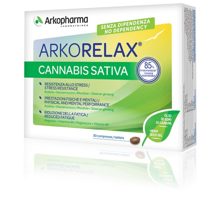 Arkorelax Cannabis Sativa 30 compresse - Integratore Stress e Stanchezza
