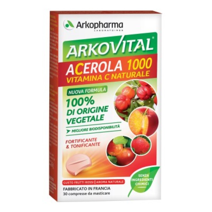 Arkovital Acerola 1000  30 Compresse Masticabili - Integratore Vitaminico
