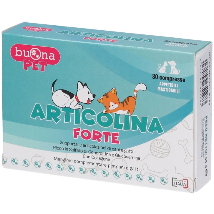 Articolina Forte 30 Compresse Masticabili - Mangime complementare Articolazioni Cani e Gatti