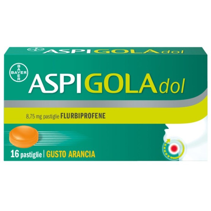AspigolaDol Fluibuprofene Gusto Arancia 16 pastiglie