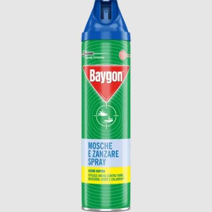 Baygon Mosche e Zanzare Plus Spray Insetticida 400 ml
