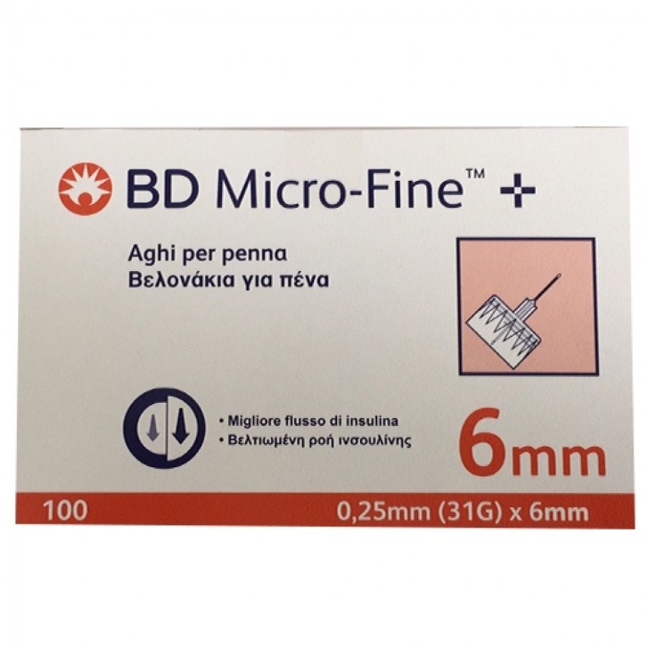 BD Microfine Aghi per Siringhe di Insulina G31 6 mm 100 pezzi