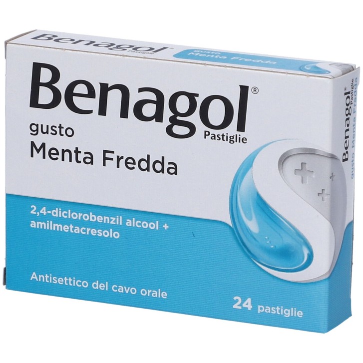 Benagol 1,2 mg + 0,6 mg Menta Fredda 24 Pastiglie