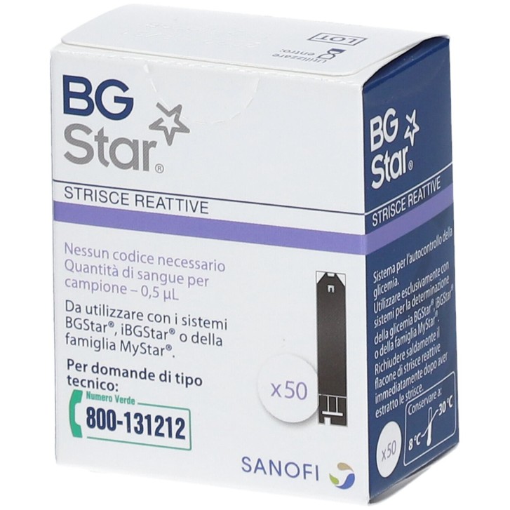 BGStar MyStar Extra 50 Strisce Reattive per la Glicemia