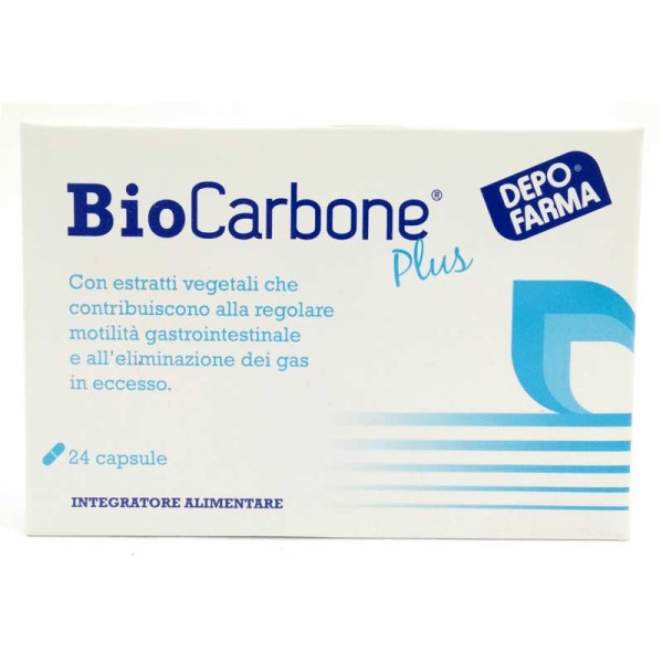 Biocarbone Plus 24 Capsule - Integratore Benessere Intestinale