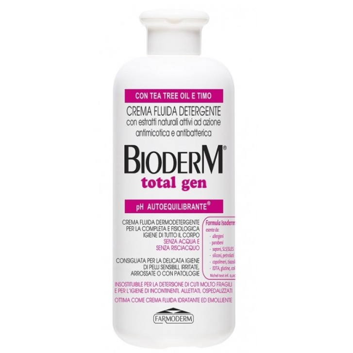 Bioderm Total Gen 500 ml - Crema Fluida Detergente Dermoprotettiva