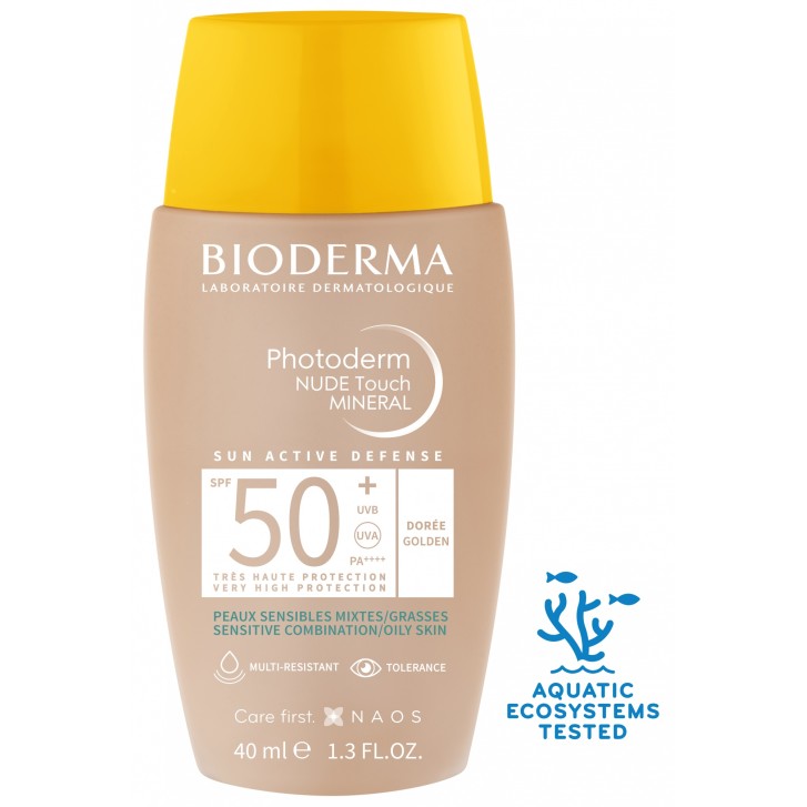 Bioderma Photoderm Nude Touch Mineral Crema Solare Dore' SPF 50+ 40 ml