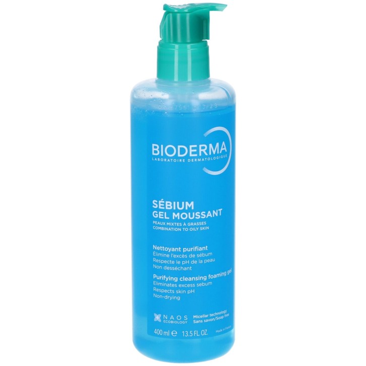 Bioderma S&eacute;bium Gel Moussant Detergente Purificante 400 ml