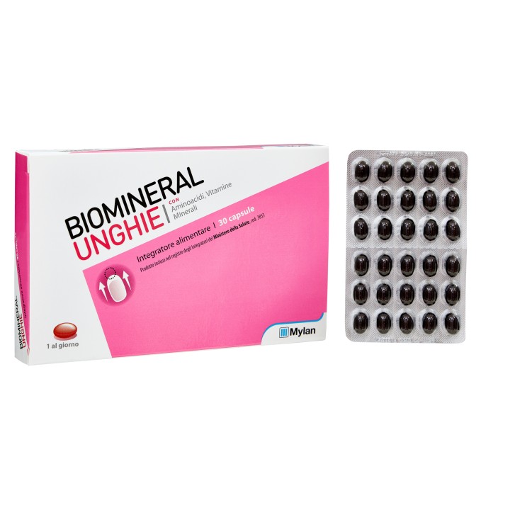 Biomineral Unghie 30 Capsule - Integratore Capelli e Unghie