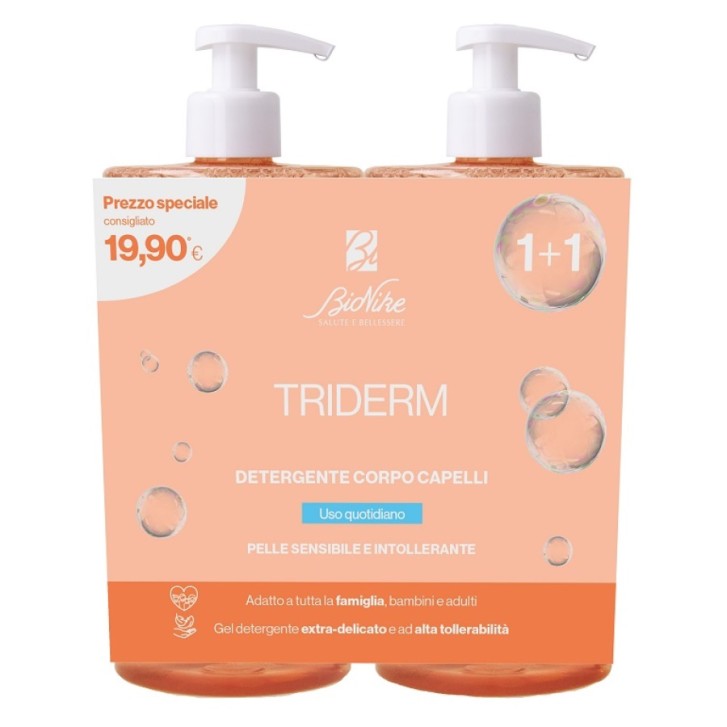 BioNike Triderm BiPack Detergente Corpo Capelli 2 x 750 ml