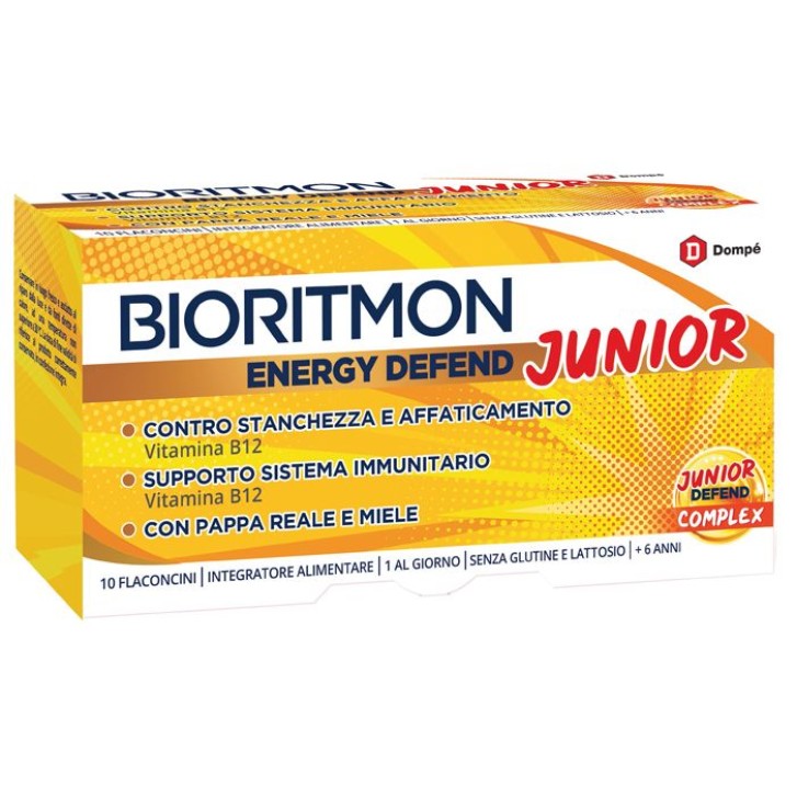 Bioritmon Energy Defend Junior 10 Flaconcini - Integratore Difese Immunitarie