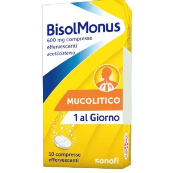 Bisolmonus Mucolitico Acetilcisteina 600 mg 10 compresse effervescenti