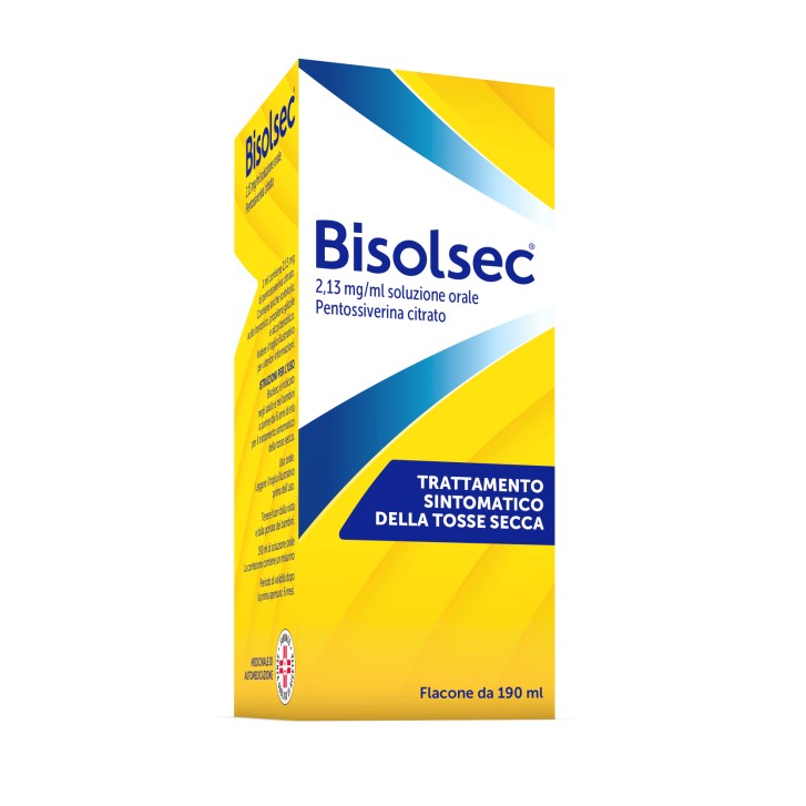 Bisolsec Sciroppo Sedativo Tosse Secca Pentoxiverina 190 ml