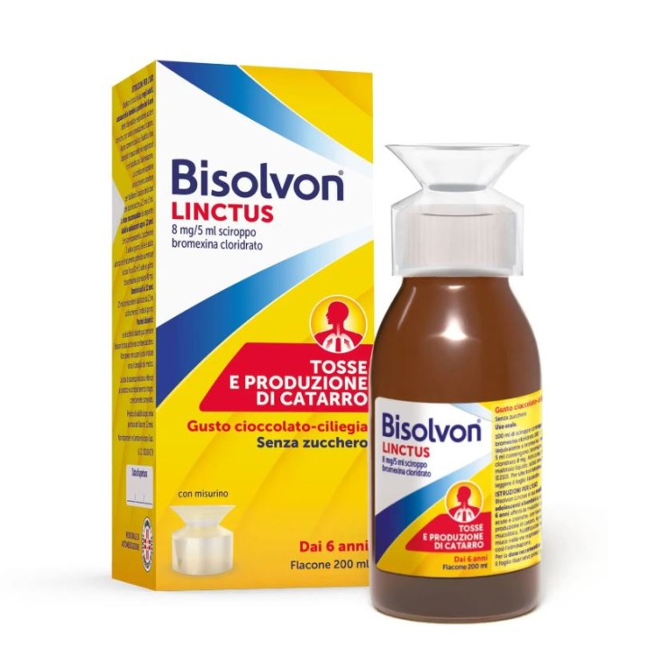 Bisolvon Linctus 8 mg/5 ml Sciroppo 200 ml
