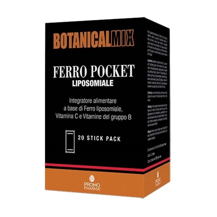 Botanical Mix Ferro Liposomiale 20 stick - Integratore Ferro e Vitamine B e C