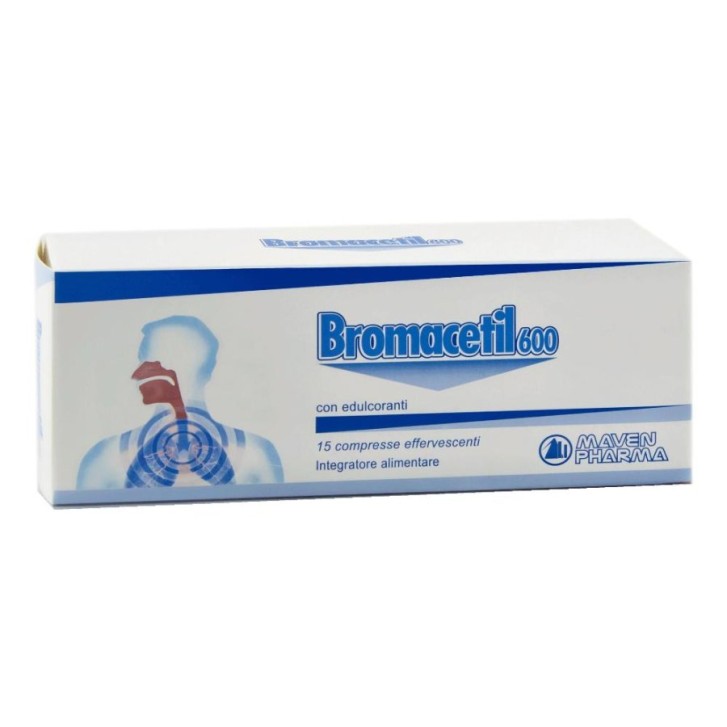 Bromacetil 600 15 Compresse Effervescenti - Integratore per le Vie Respiratorie