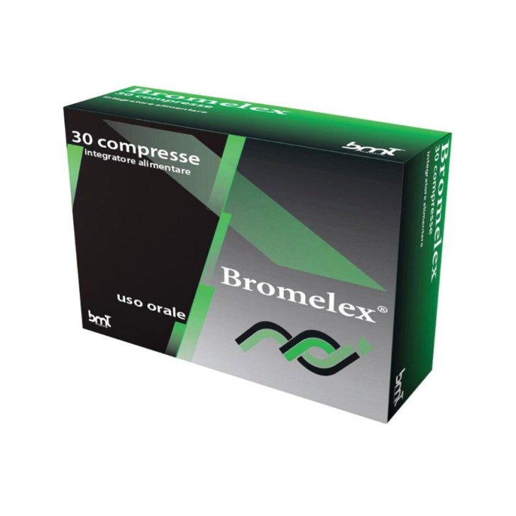 BMT Pharma Bromelex 30 Compresse - Integratore per Drenaggio dei Liquidi e Microcircolo