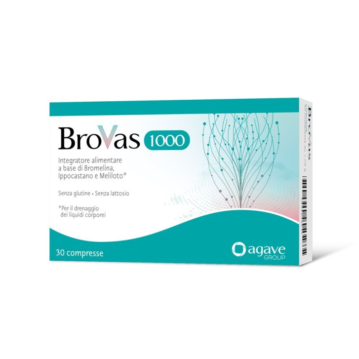 Brovas 1000 30 Compresse - Integratore per Microcircolo e Drenaggio