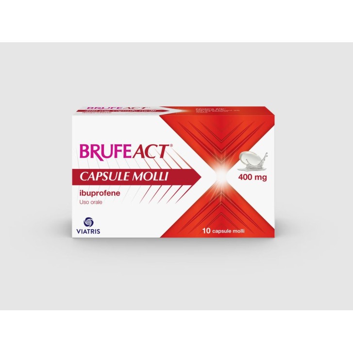 Brufeact 400 mg 10 Capsule Molli - Farmaco Antidolorifico e Antinfiammatorio