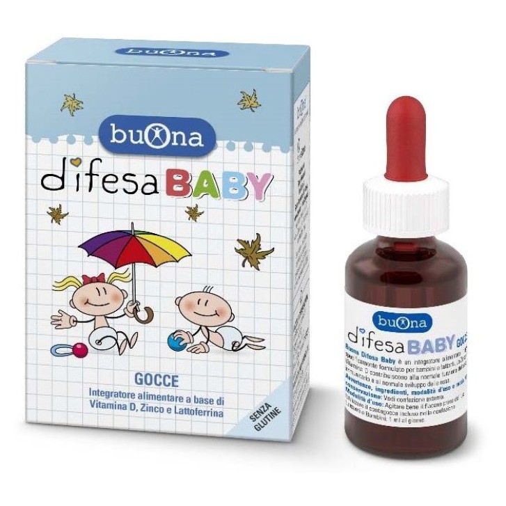 Buona Difesa Baby Gocce 20 ml - Integratore Vitamina D, Zinco e Lattoferrina