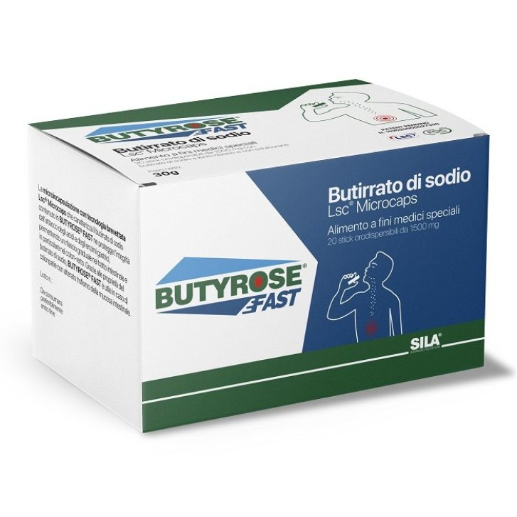 Butyrose Fast 20 stick - Trattamento Colonopatie o Disturbi Intestinali