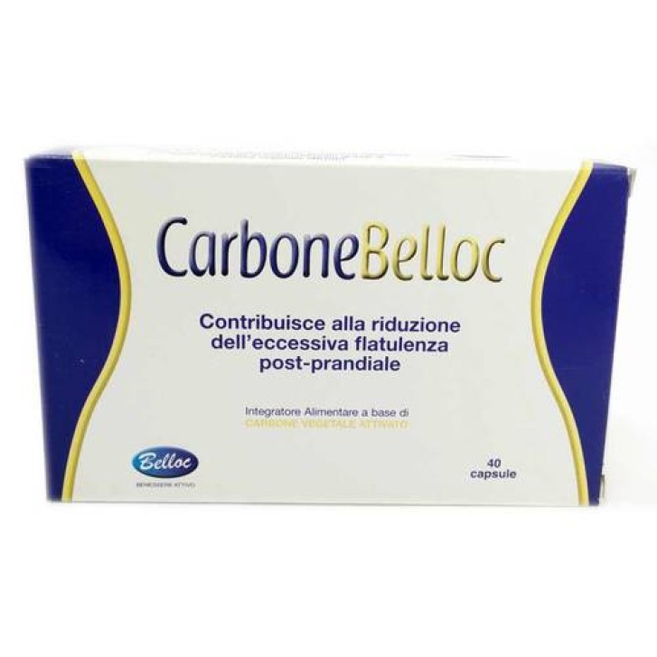 Nature's Plus Carbone Belloc 40 Capsule - Integratore Gas Intestinale