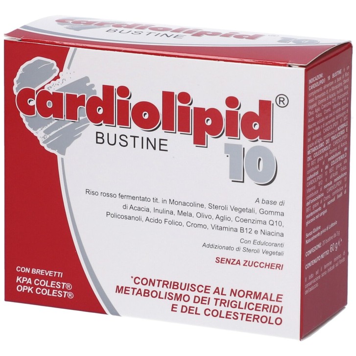 Cardiolipid 10 20 Bustine - Integratore per metabolismo di colesterolo e trigliceridi